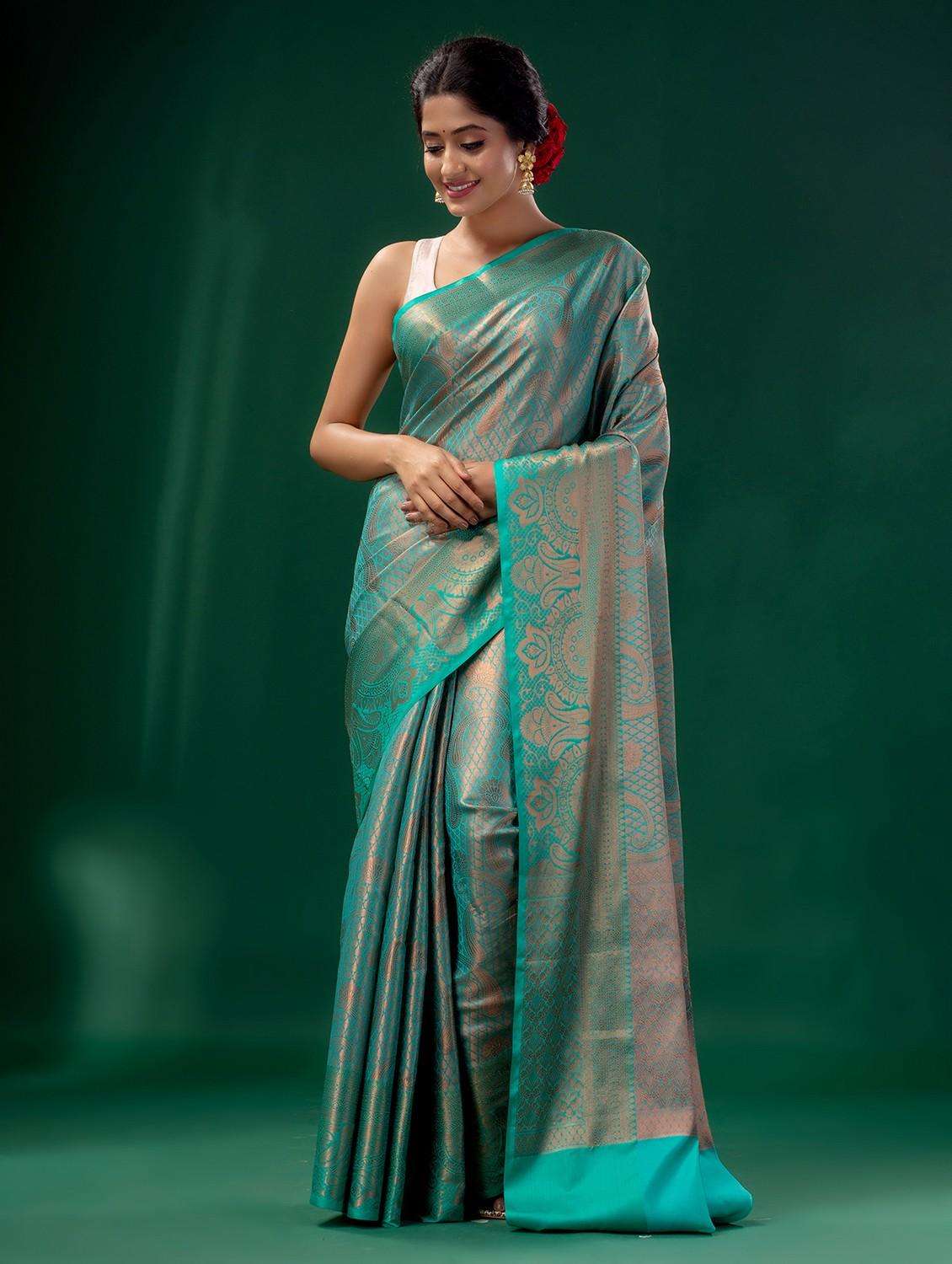 women self design southern silk saree with blouse - 22043922 -  Standard Image - 2