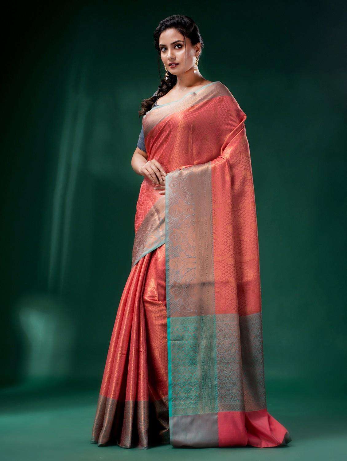 women self design southern silk saree with blouse - 22043924 -  Standard Image - 2