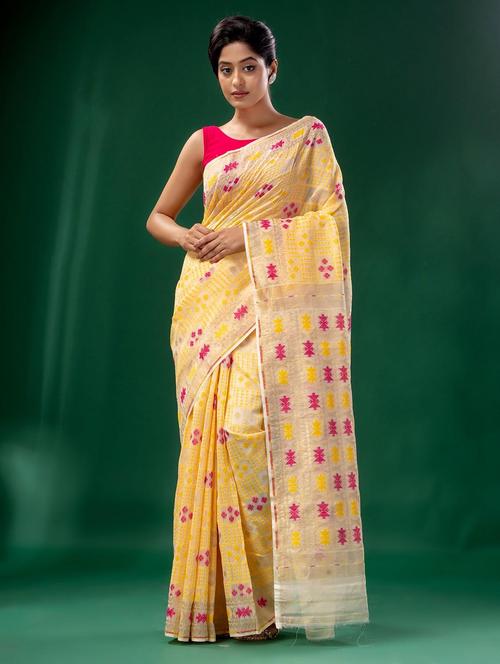 women self design jamdani saree with blouse - 22043960 - Standard Image - 0