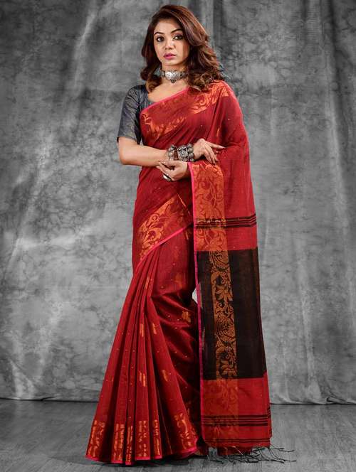 women self design handloom saree with blouse - 22043990 -  Standard Image - 0