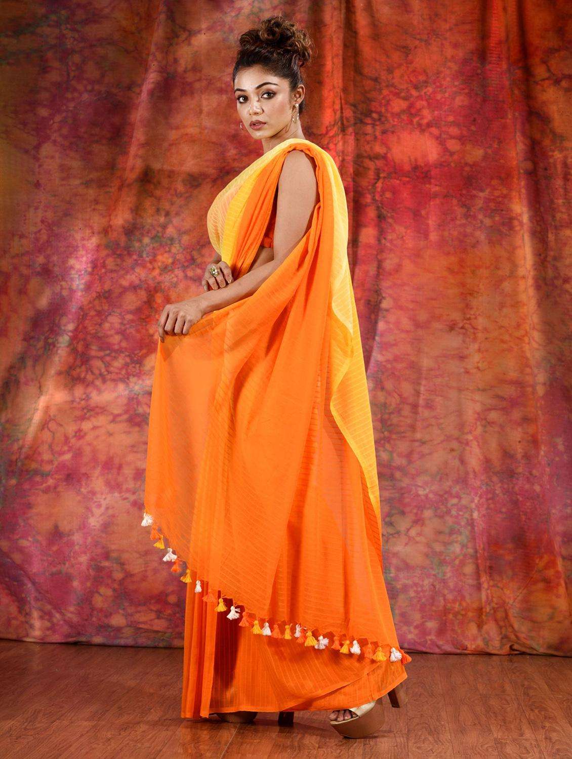 women ombre handloom saree with blouse - 22044010 - Standard Image - 2