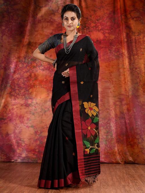 women self design handloom saree with blouse - 22044025 - Standard Image - 0