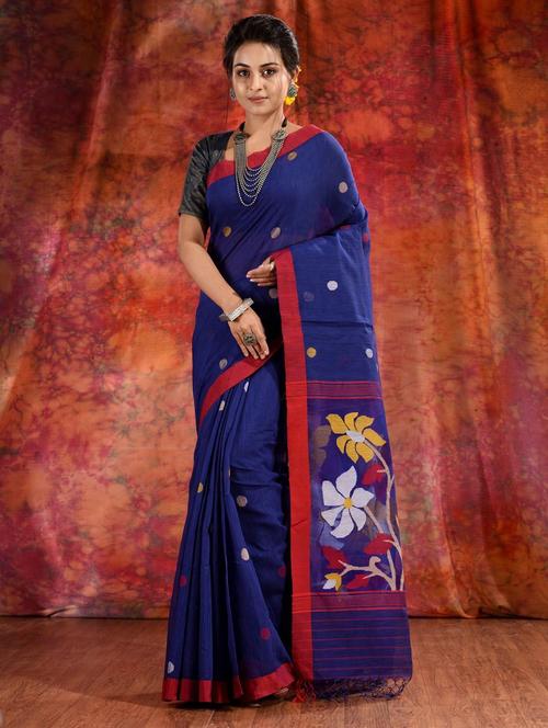 women self design handloom saree with blouse - 22044026 - Standard Image - 0
