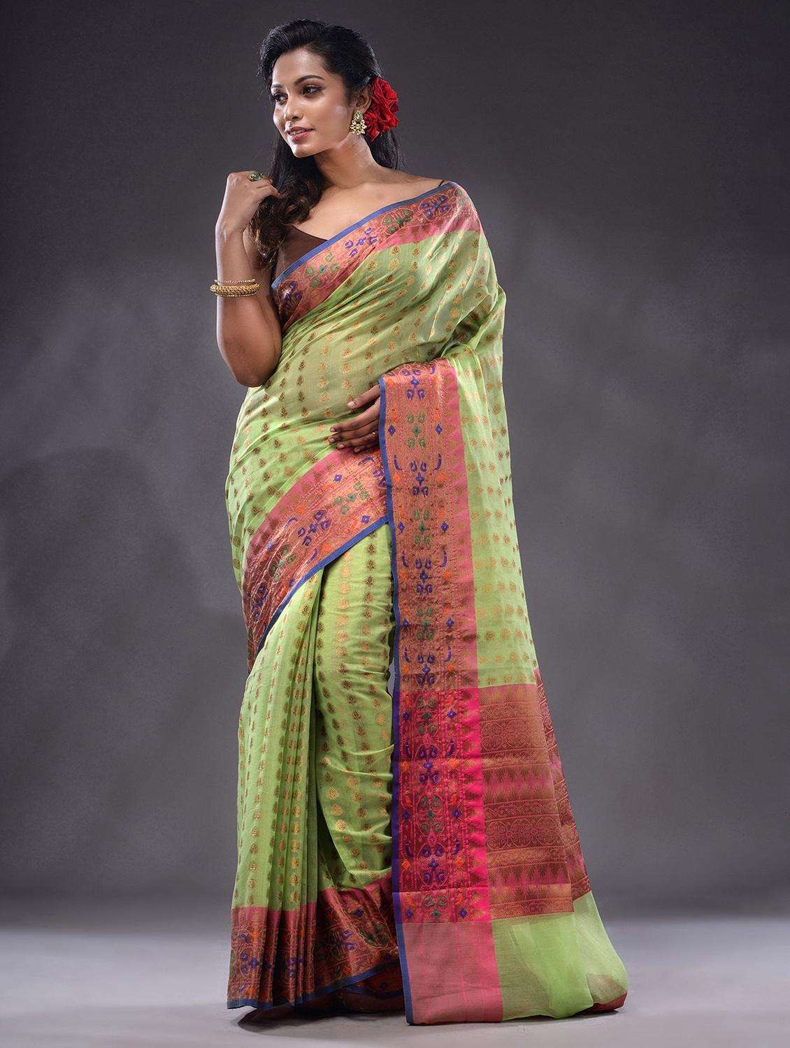 women self design southern silk saree with blouse - 22044038 -  Standard Image - 2