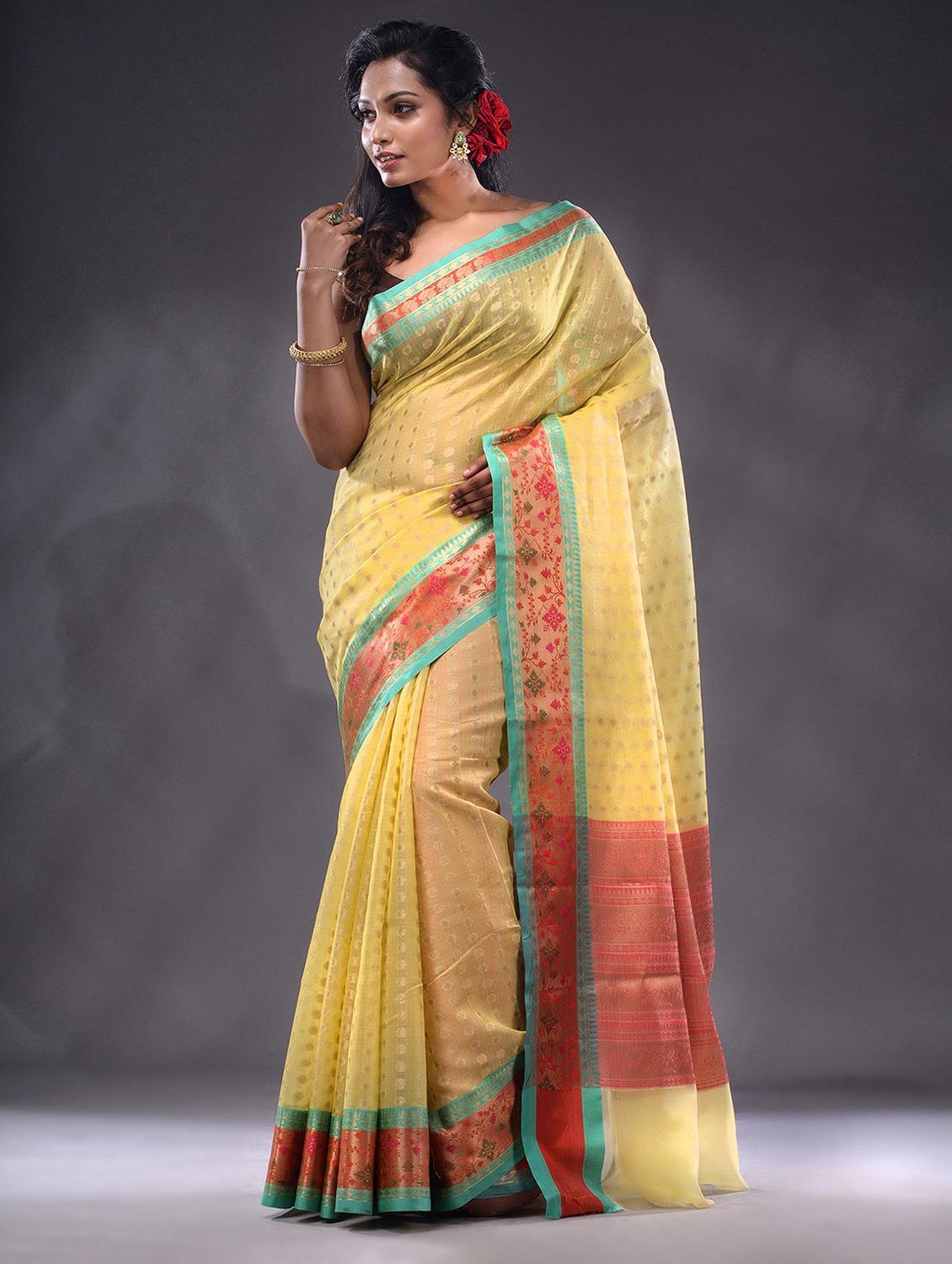 women self design bordered saree with blouse - 22044043 - Standard Image - 2