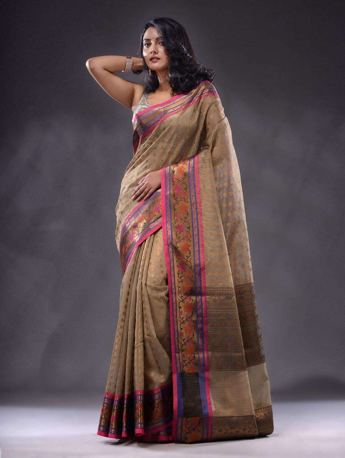 women self design bordered saree with blouse - 22044046 -  Standard Image - 2