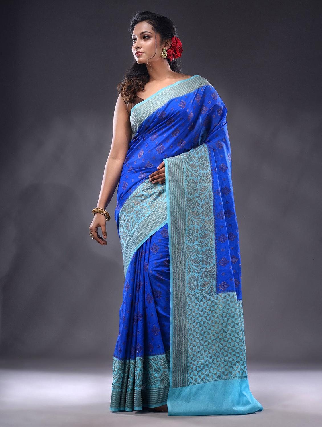 women self design bordered saree with blouse - 22044056 - Standard Image - 2