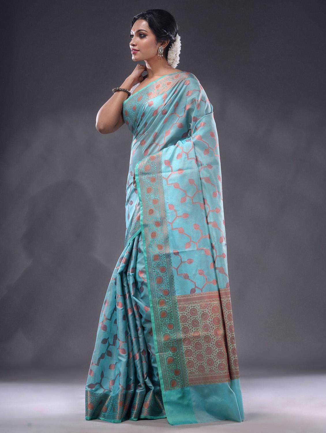 women self design bordered saree with blouse - 22044069 - Standard Image - 2