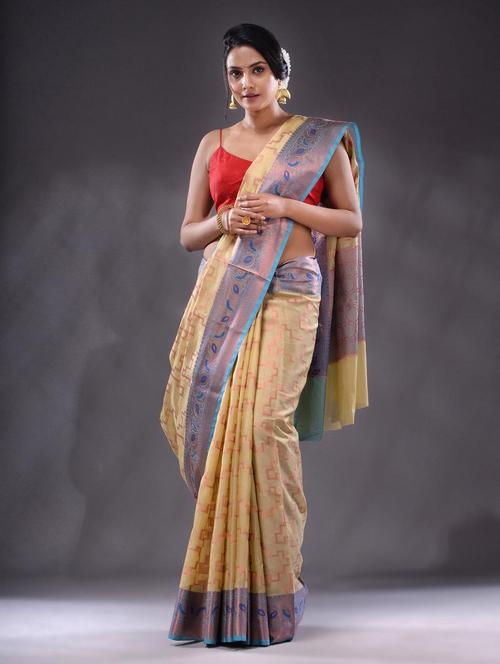 women self design bordered saree with blouse - 22044074 - Standard Image - 0