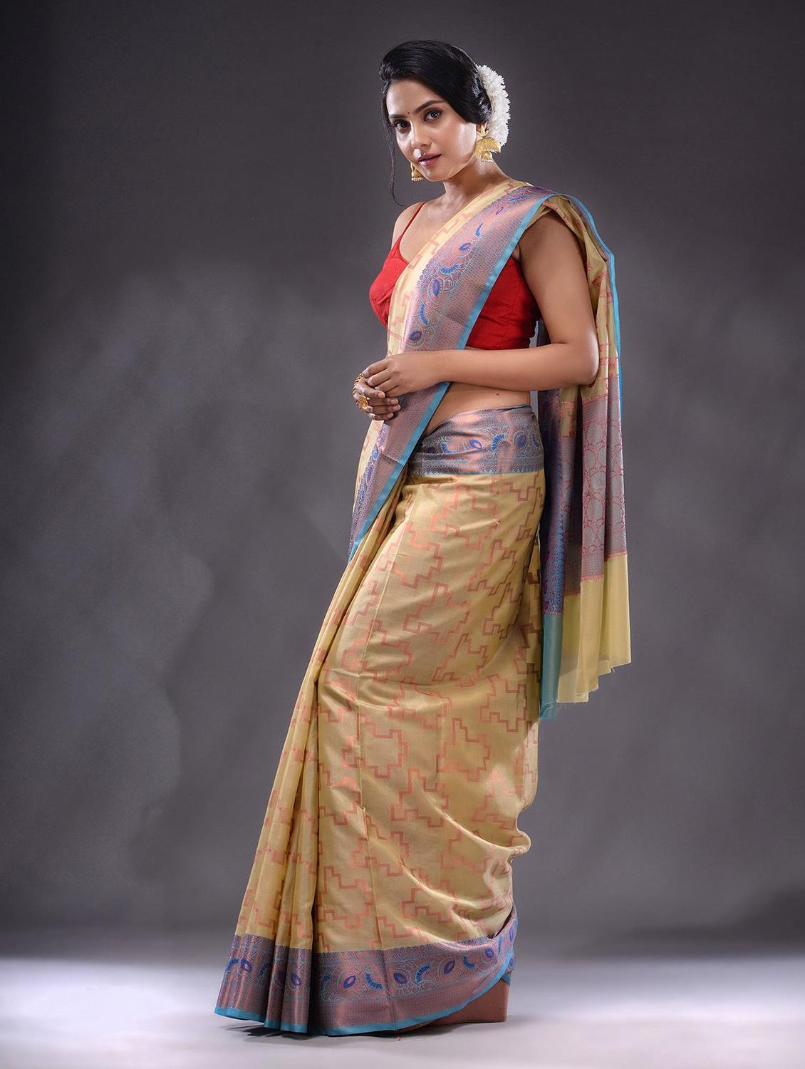 women self design bordered saree with blouse - 22044074 - Standard Image - 2