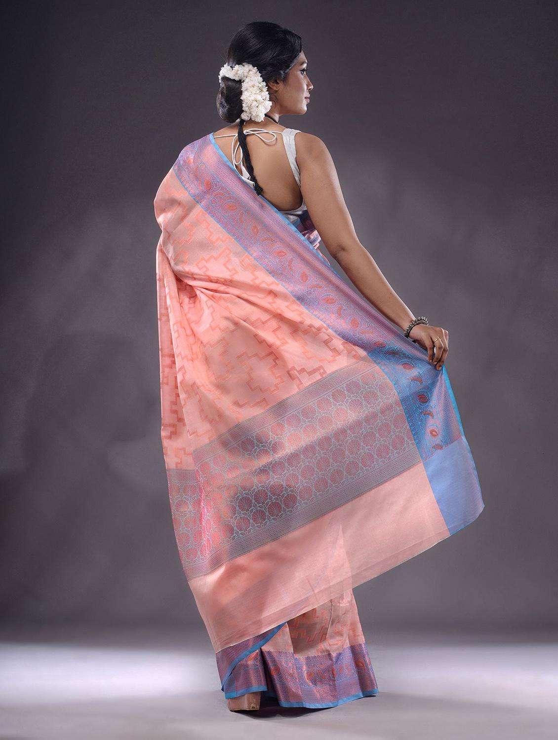 women self design bordered saree with blouse - 22044076 -  Standard Image - 2