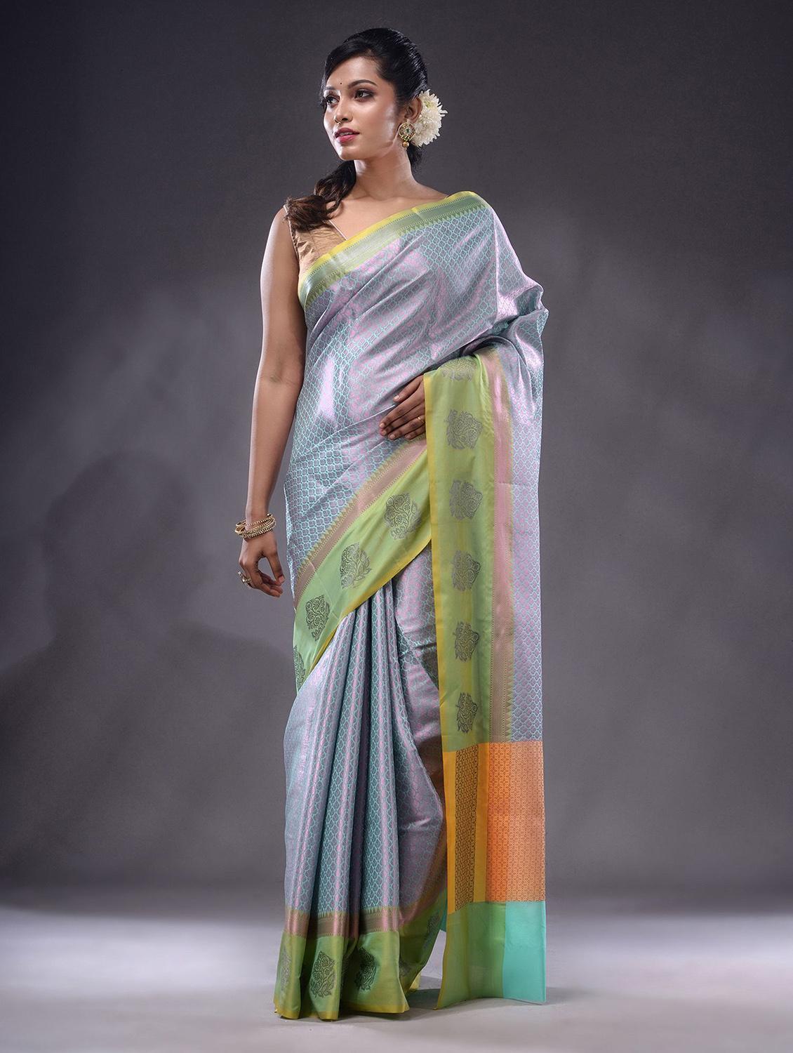 women self design kanjivaram saree with blouse - 22044088 - Standard Image - 2
