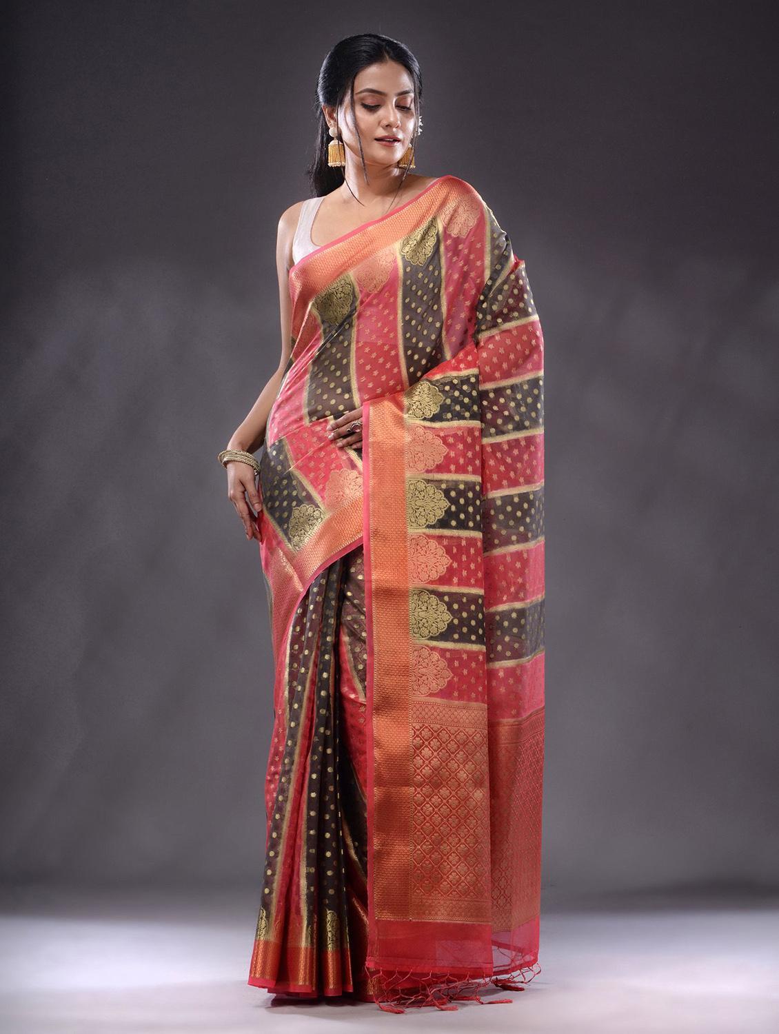 women self design handloom saree with blouse - 22044091 - Standard Image - 2