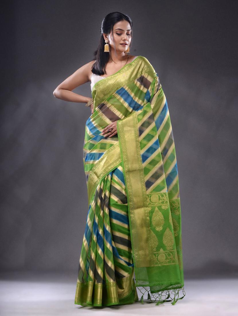 women self design bordered saree with blouse - 22044094 - Standard Image - 2