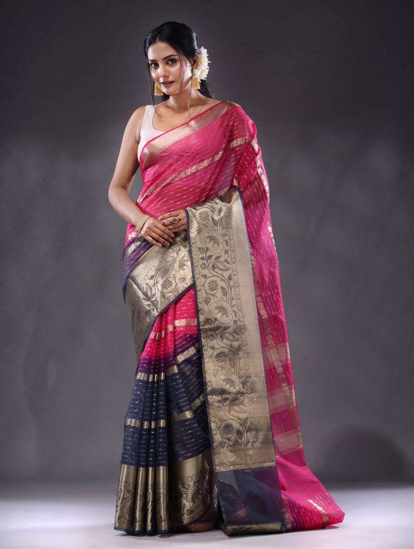 women self design bordered saree with blouse - 22044095 -  Standard Image - 2