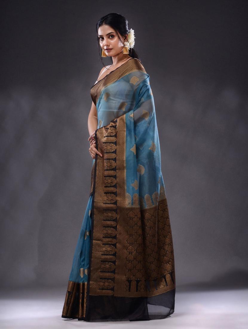 women self design bordered saree with blouse - 22044102 - Standard Image - 2