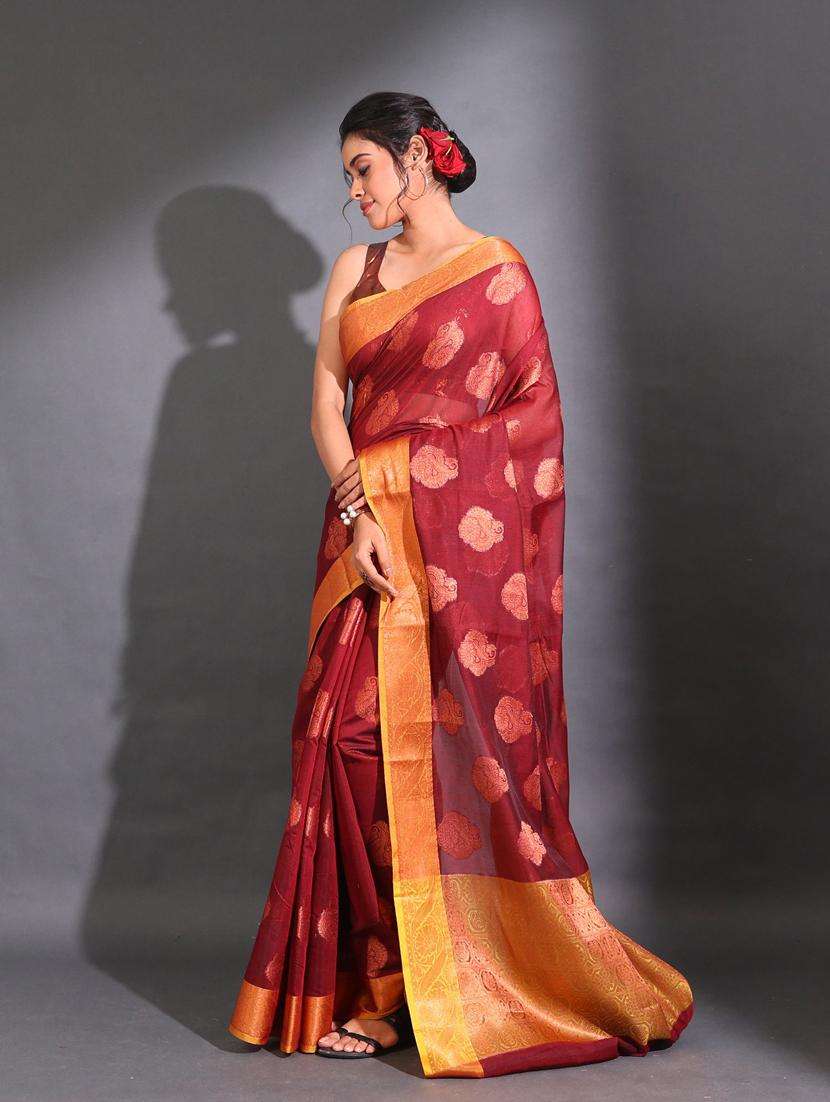 women self design bordered saree with blouse - 22044136 -  Standard Image - 2