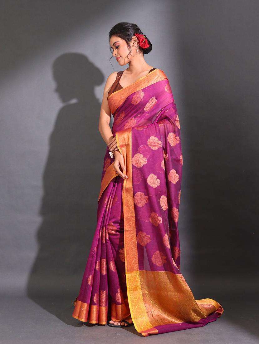 women self design bordered saree with blouse - 22044138 -  Standard Image - 2