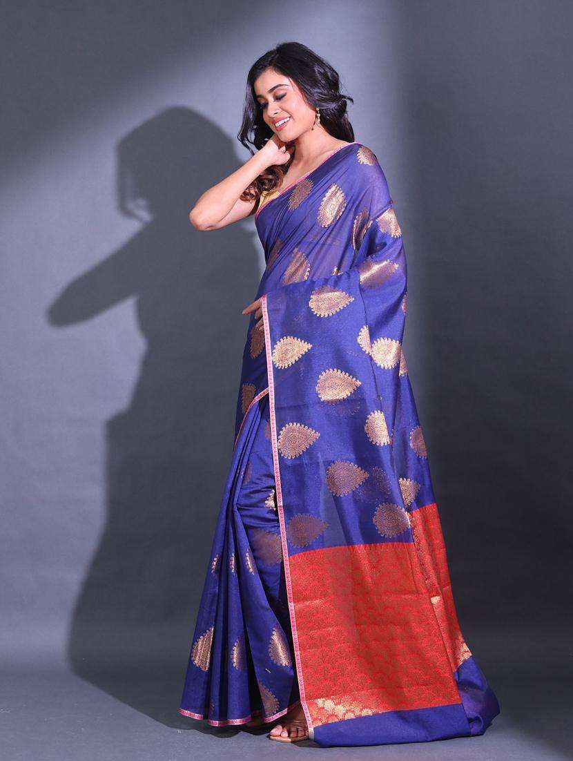 women self design chanderi saree with blouse - 22044143 -  Standard Image - 2