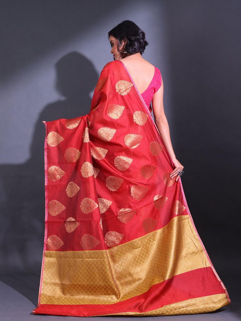 women self design chanderi saree with blouse - 22044144 - Standard Image - 2