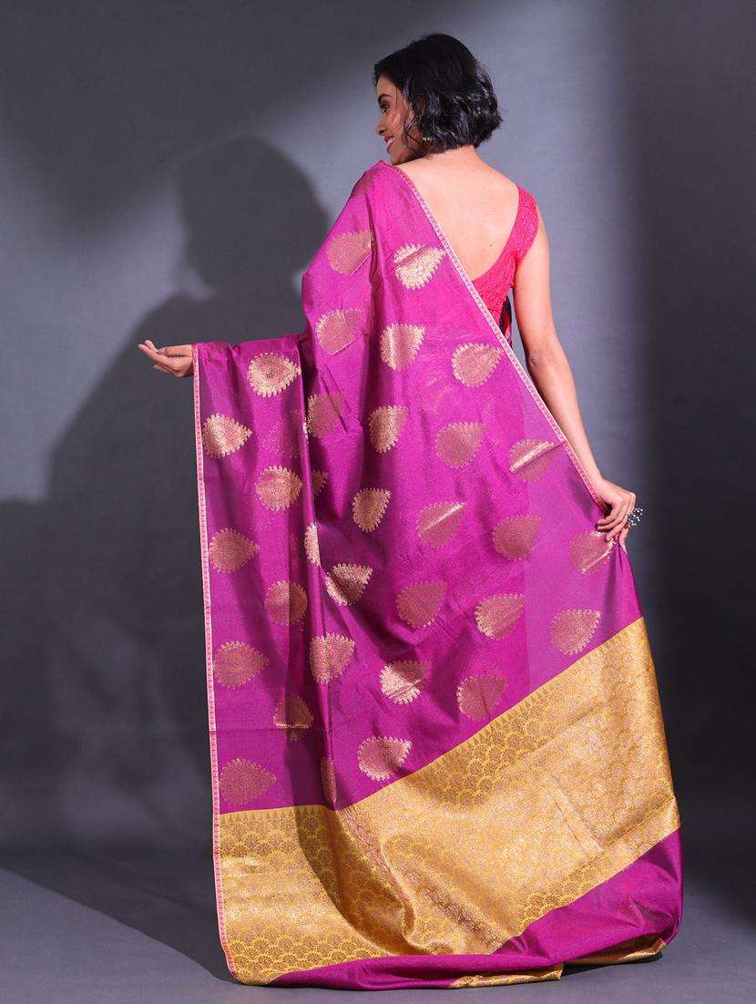 women self design chanderi saree with blouse - 22044147 -  Standard Image - 2