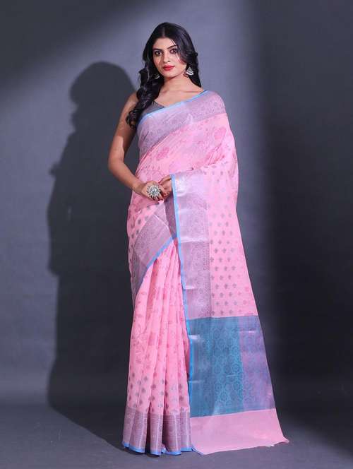 women self design bordered saree with blouse - 22044155 - Standard Image - 0