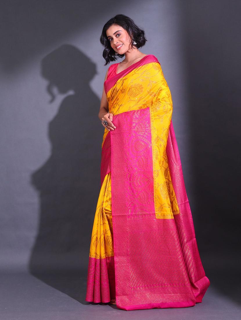 women self design bordered saree with blouse - 22044161 - Standard Image - 2