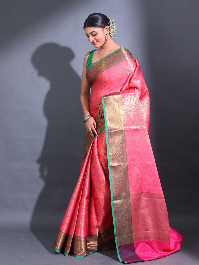 women self design bordered saree with blouse - 22044181 - Standard Image - 2