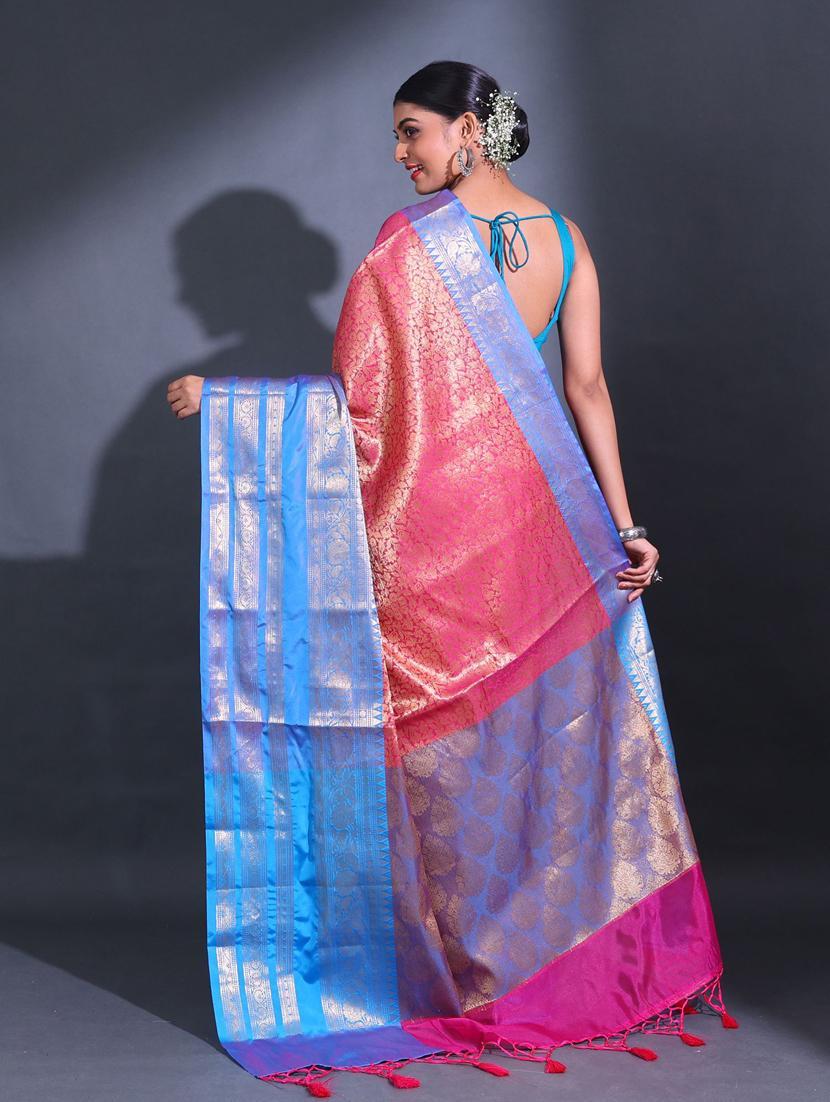 women self design bordered saree with blouse - 22044183 - Standard Image - 2