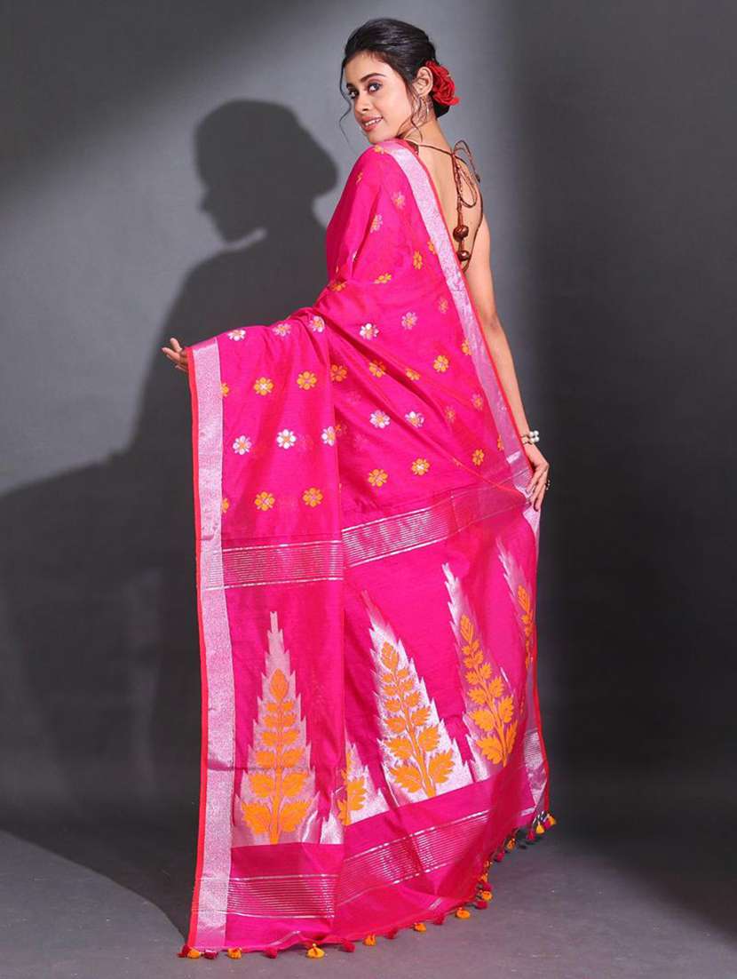 women self design chanderi saree with blouse - 22044189 - Standard Image - 2