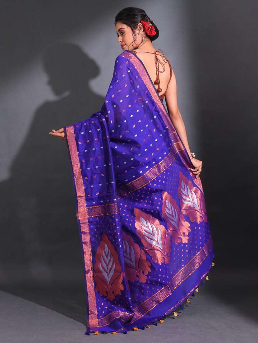 women self design chanderi saree with blouse - 22044192 -  Standard Image - 2