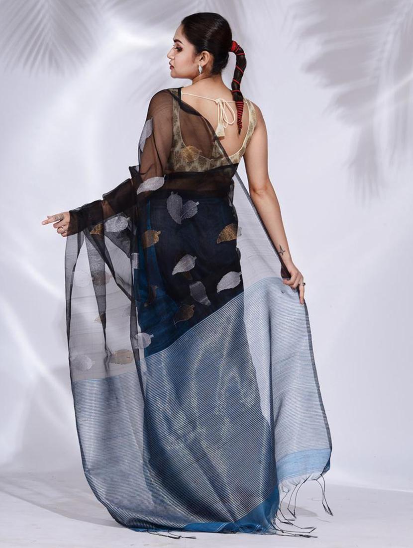 women self design half & half saree with blouse - 22045673 - Standard Image - 2