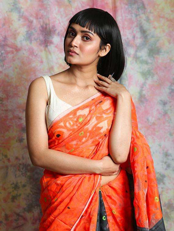 women self design handloom saree - 22045710 -  Standard Image - 2