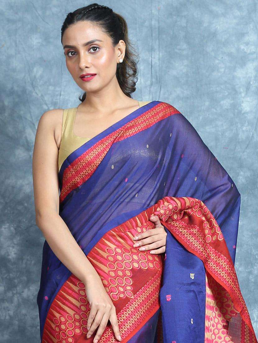 women self design handloom saree with blouse - 22045716 -  Standard Image - 2