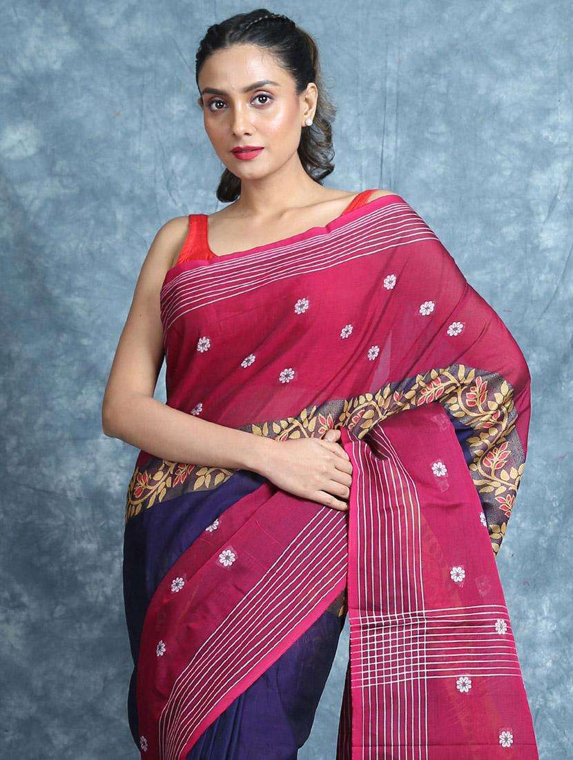 women self design handloom saree with blouse - 22045717 -  Standard Image - 2