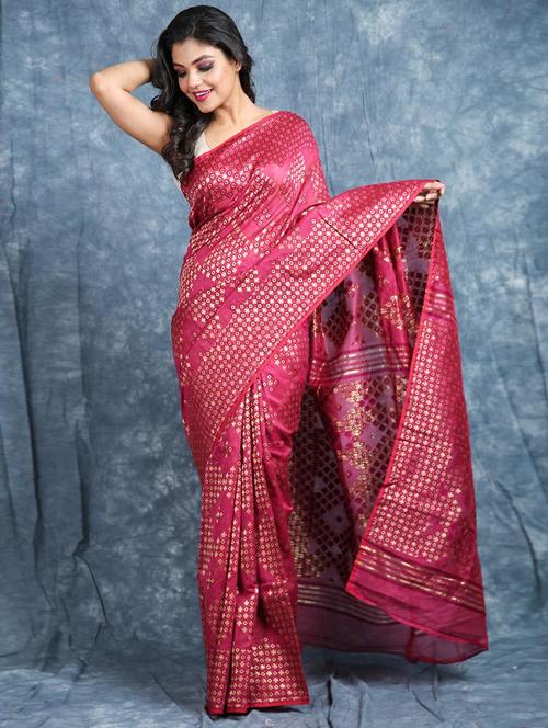 women self design chanderi saree - 22045719 - Standard Image - 0