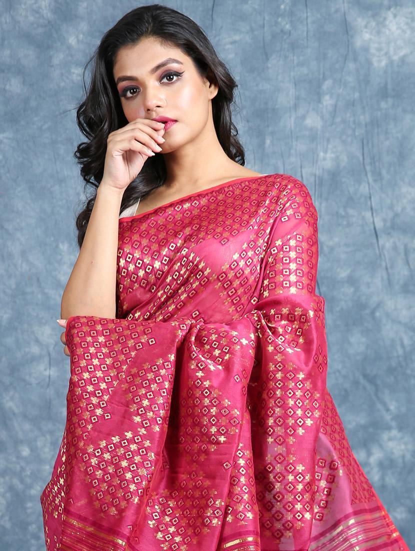women self design chanderi saree - 22045719 - Standard Image - 2