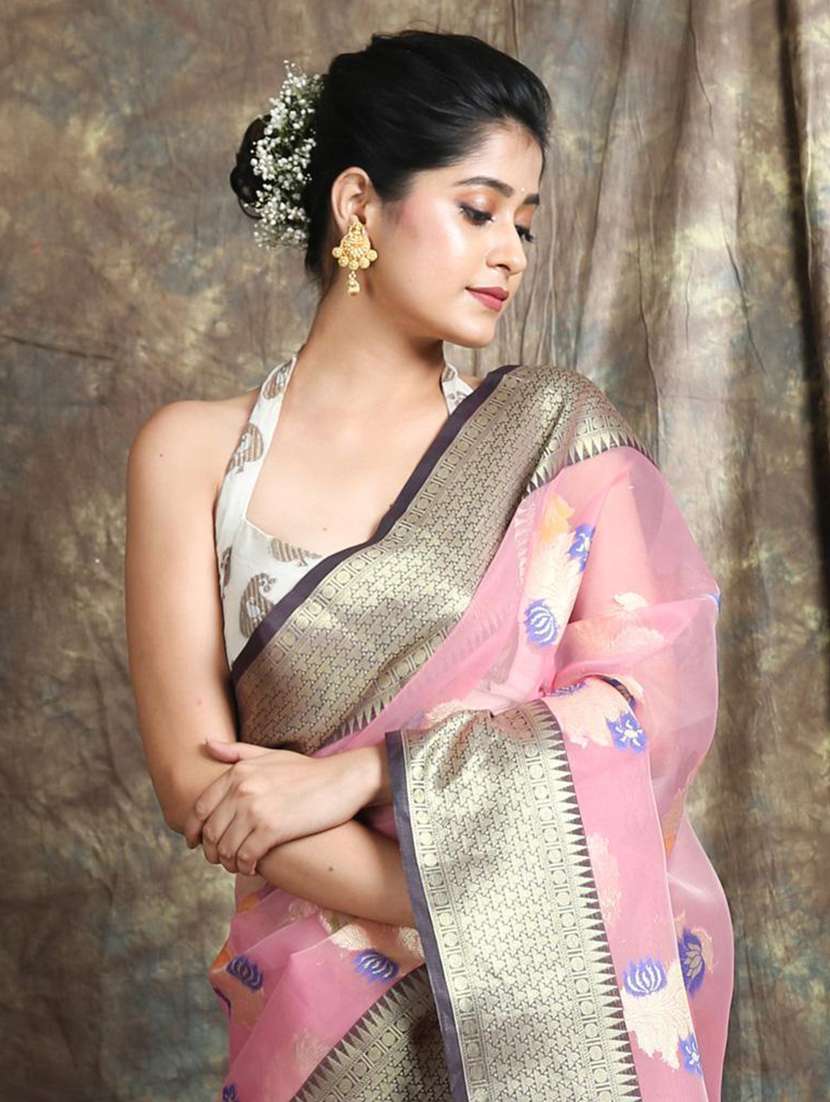 women self design bordered saree with blouse - 22045727 -  Standard Image - 2