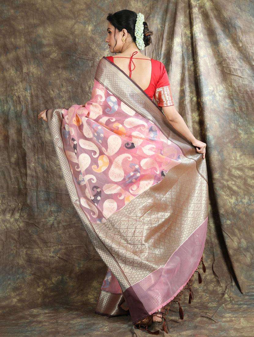 women self design bordered saree with blouse - 22045728 -  Standard Image - 2