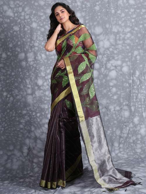 women self design handloom saree with blouse - 22045733 - Standard Image - 0