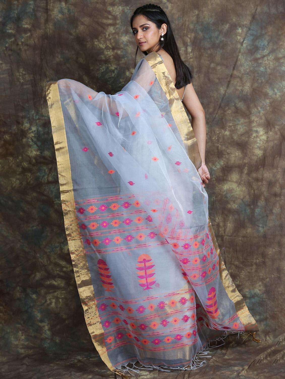 women self design handloom saree with blouse - 22045734 - Standard Image - 2