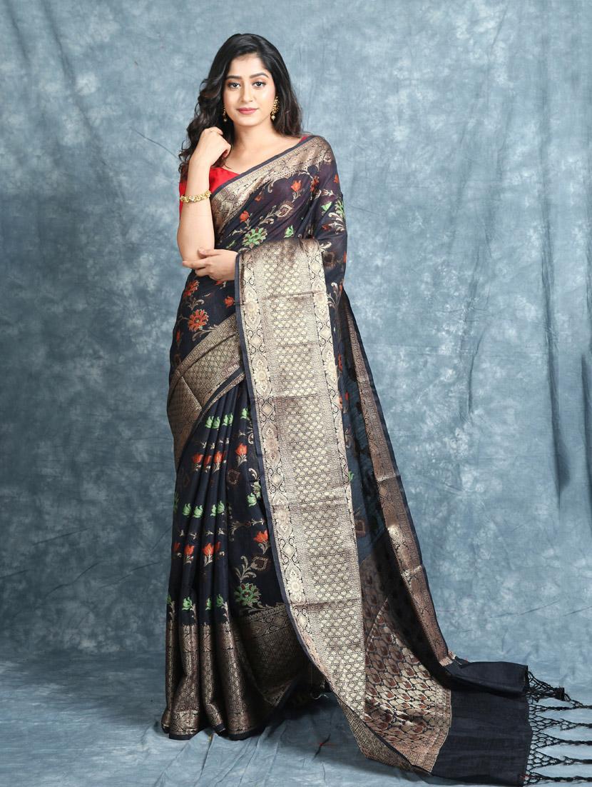 women self design bordered saree with blouse - 22045735 - Zoom Image - 0