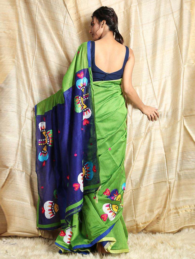 women self design handloom saree with blouse - 22045750 -  Standard Image - 2