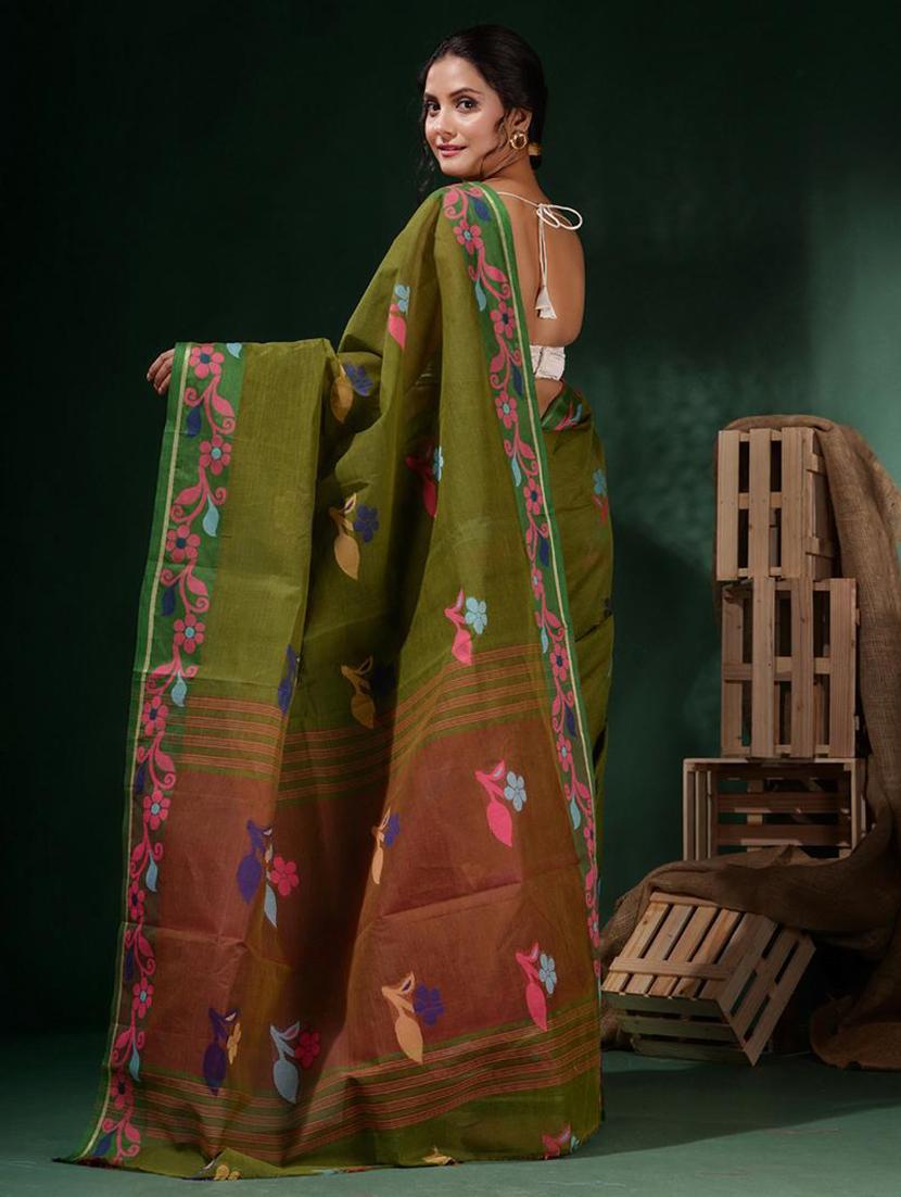 women self design handloom saree with blouse - 22045763 - Standard Image - 2