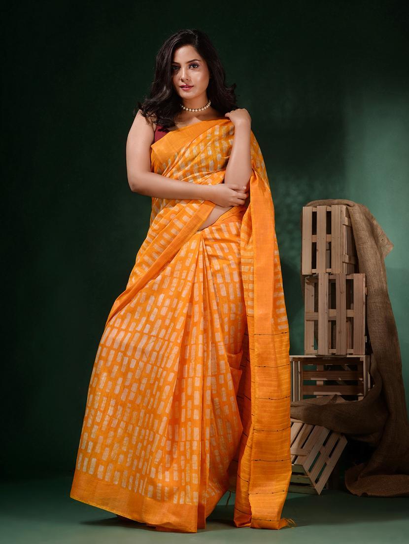 women printed bordered saree with blouse - 22045788 - Zoom Image - 0