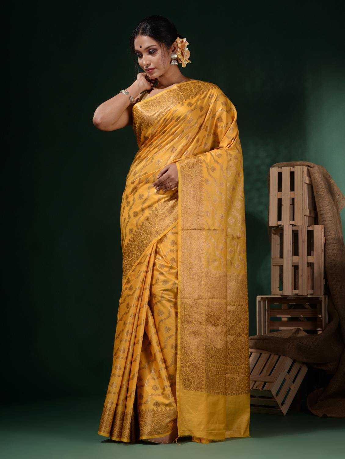 women self design banarasi saree with blouse - 22045807 - Standard Image - 2