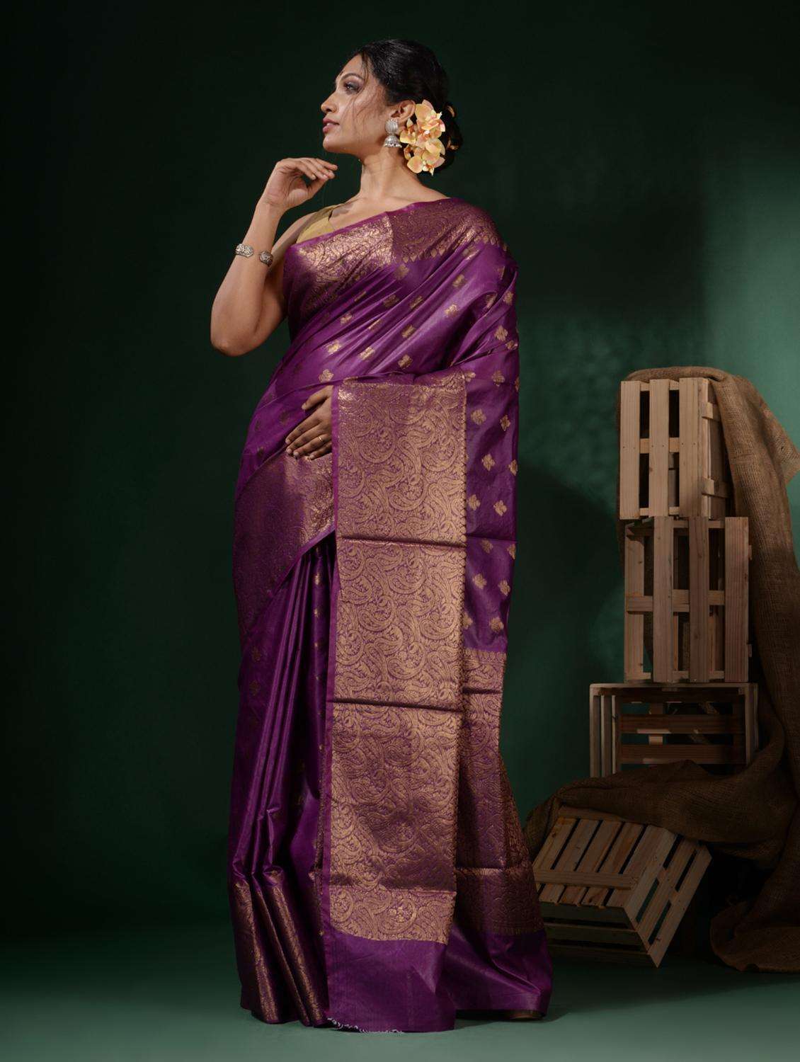 women self design banarasi saree with blouse - 22045814 - Standard Image - 2