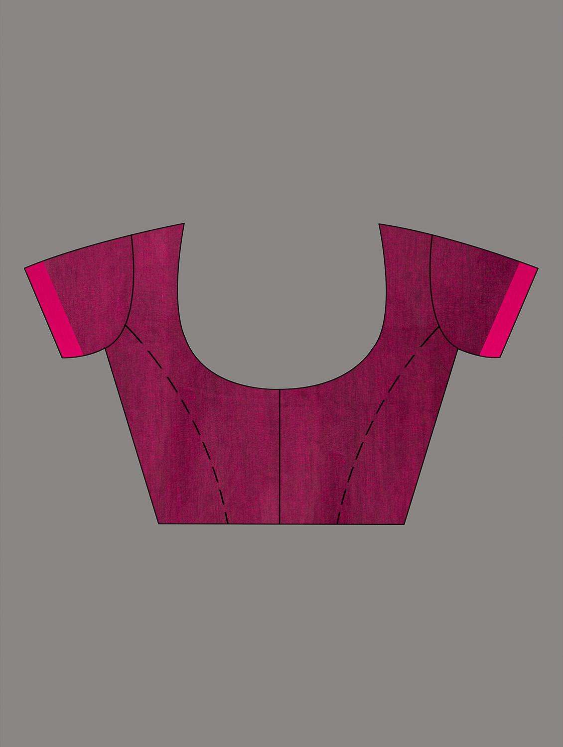 women solid handloom saree with blouse - 22045846 -  Standard Image - 2