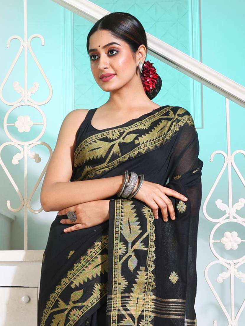 women self design handloom saree with blouse - 22045888 -  Standard Image - 2