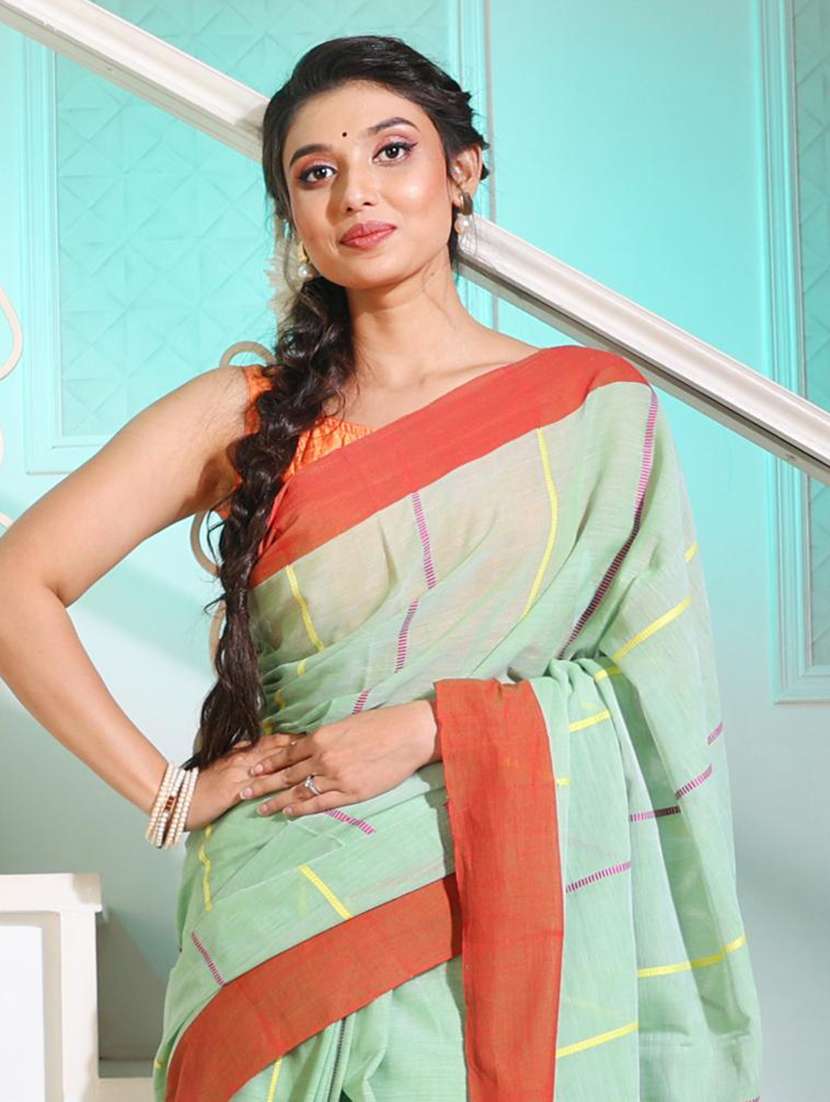 women self design handloom saree with blouse - 22045894 - Standard Image - 2